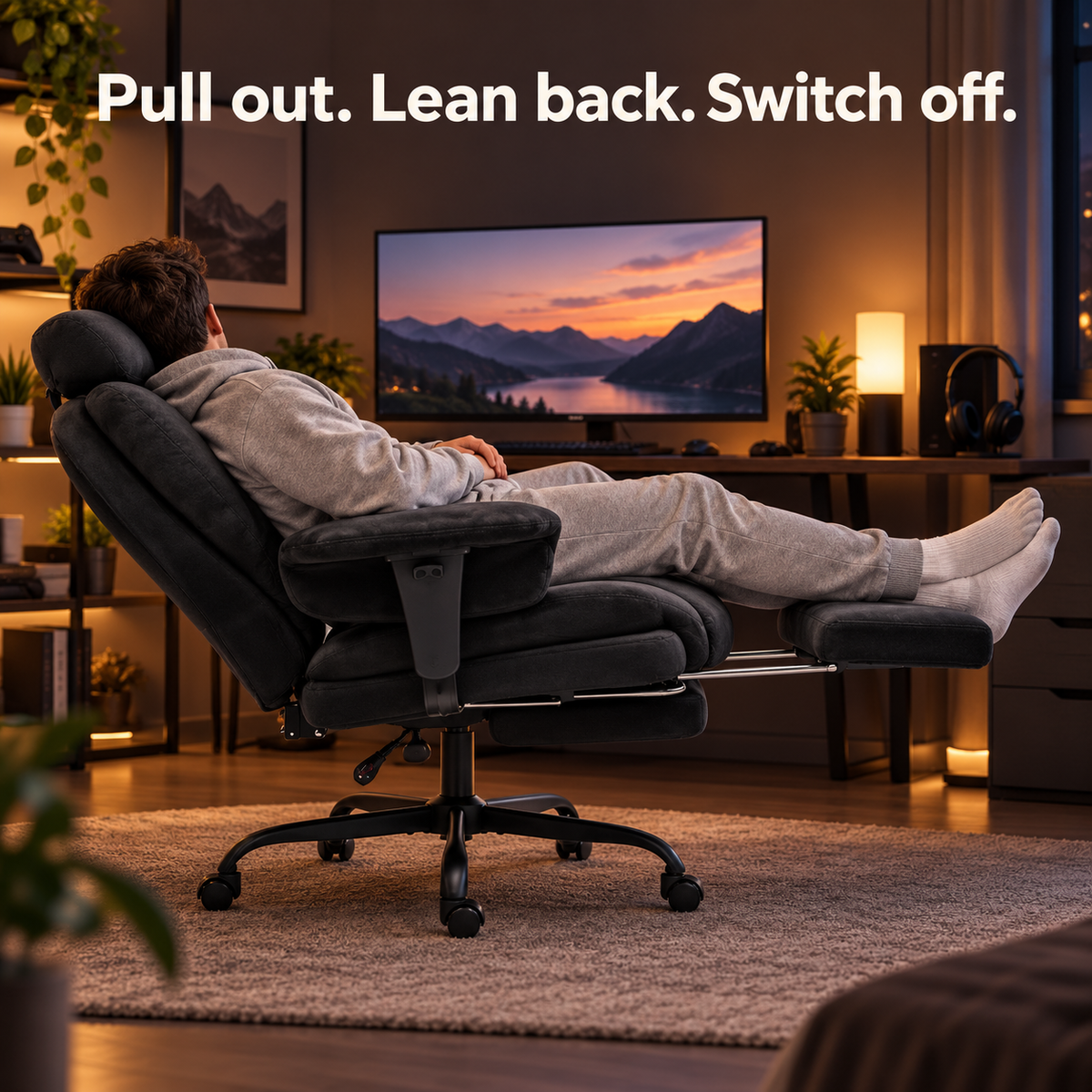 CloudRest Sofa Gaming Chair with Footrest