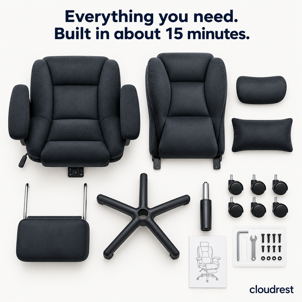 CloudRest Sofa Gaming Chair with Footrest