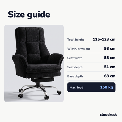 CloudRest Criss-Cross Chair With Footrest